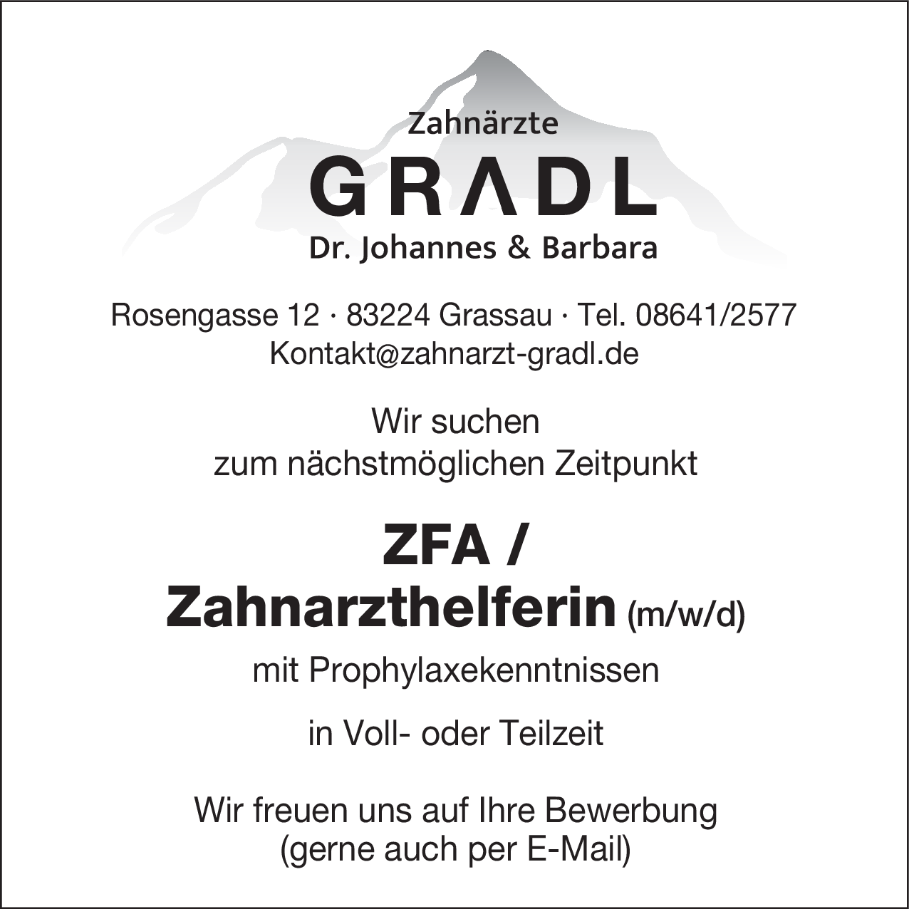 ZFA / Zahnarzthelferin (m/w/d)