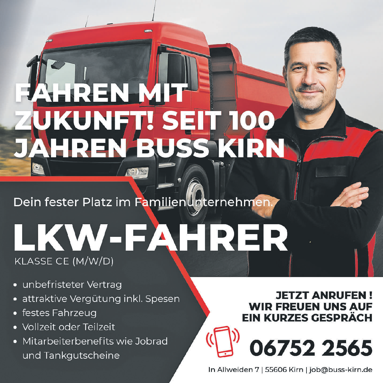 Lkw-Fahrer Klasse CE (m/w/d)