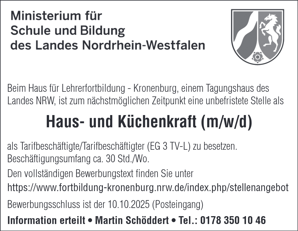 Haus- und Küchenkraft (m/w/d)