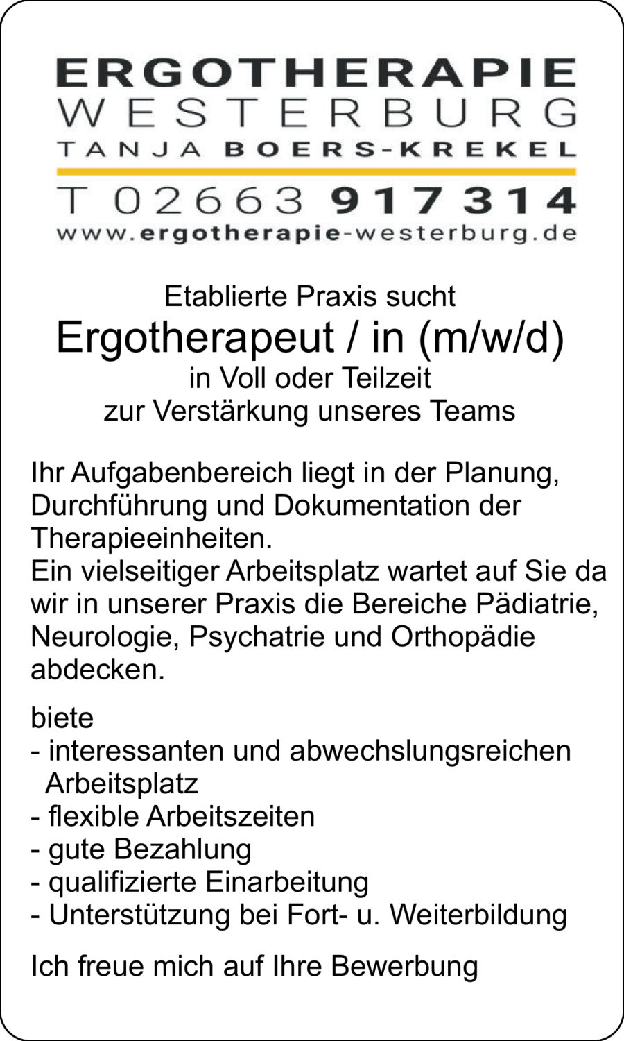 Ergotherapeut/in (m/w/d)
