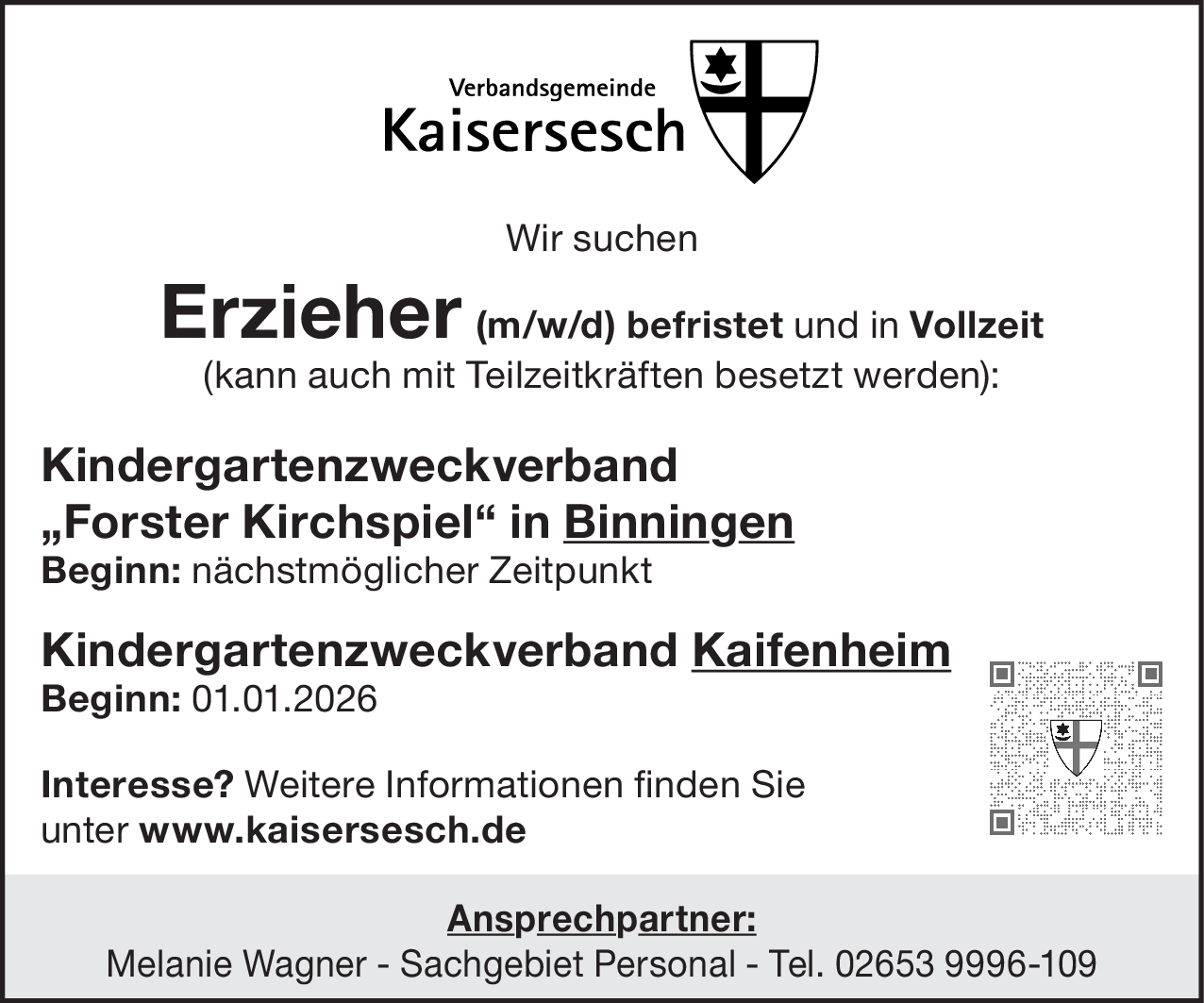 Erzieher (m/w/d)