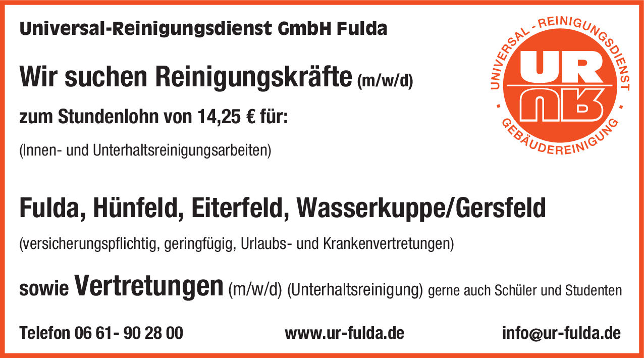 Reinigungskräfte (m/w/d)