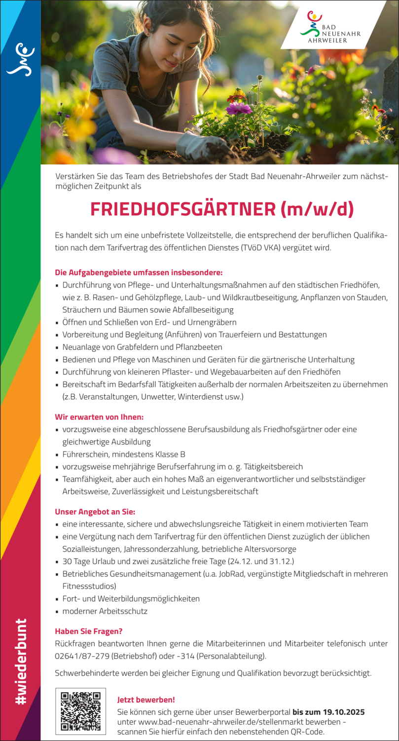 Friedhofsgärtner (m/w/d)