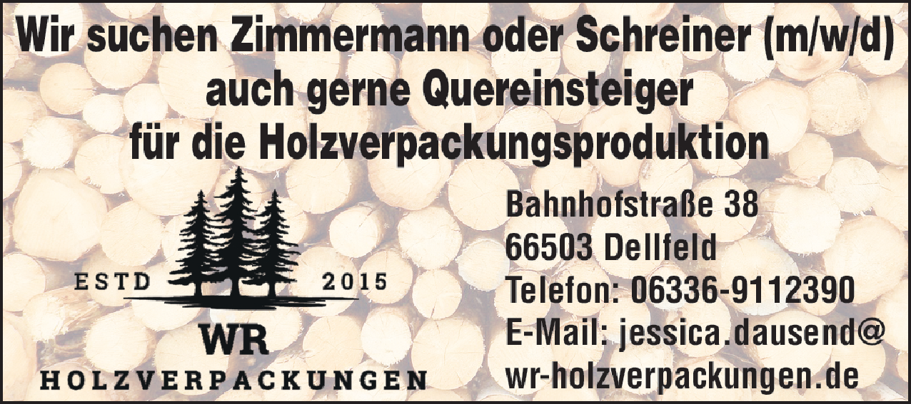 Schreiner (m/w/d)