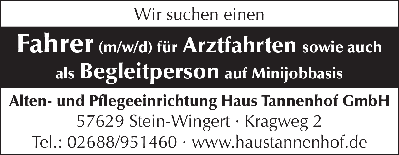 Begleitperson (m/w/d) auf Minijobbasis