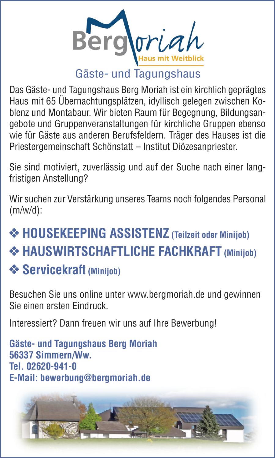 Hauswirtschaftliche Fachkraft (m/w/d)