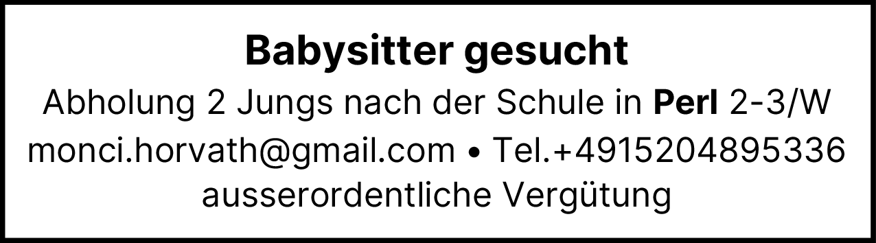 Babysitter (m/w/d)