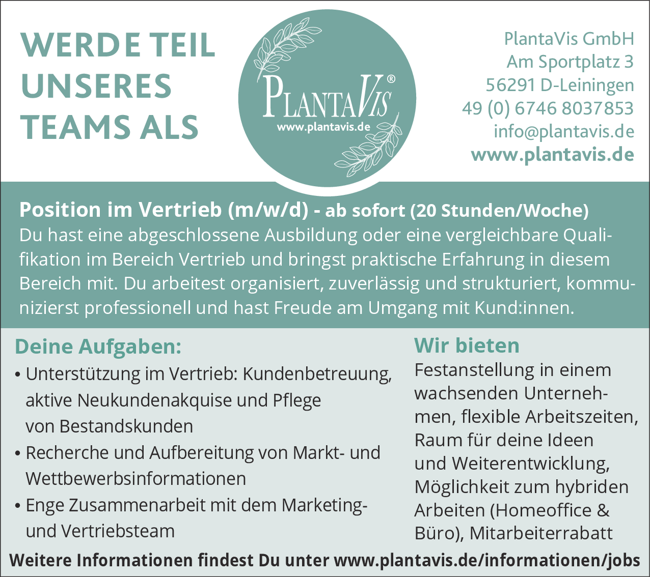 Position im Vertrieb (m/w/d)