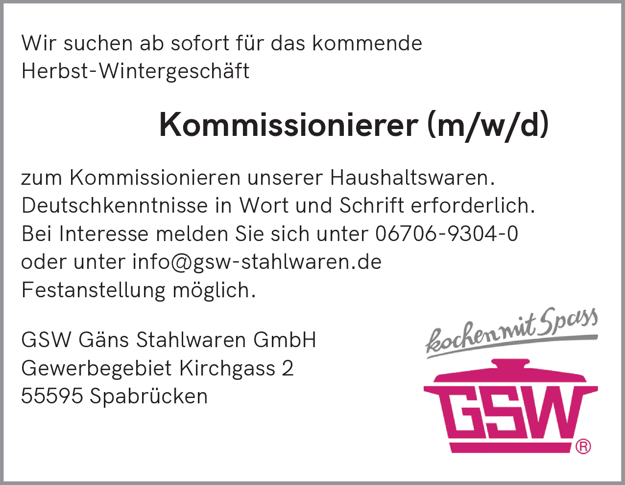 Kommissionierer (m/w/d)