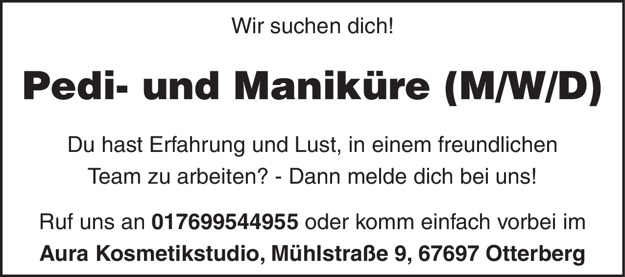 Pedi- und Maniküre (m/w/d)