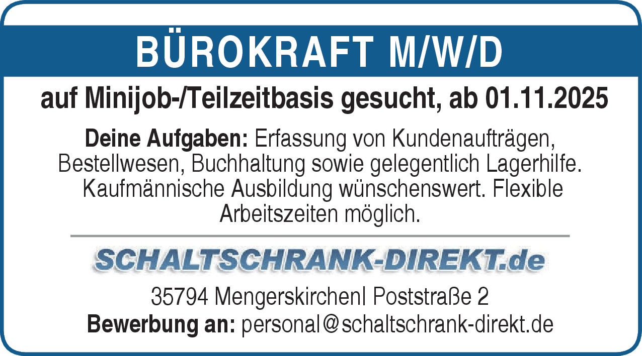 Bürokraft (m/w/d)