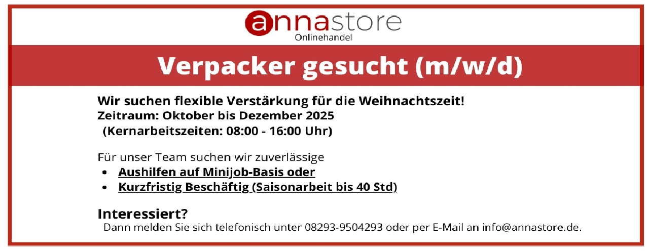 Verpacker (m/w/d)