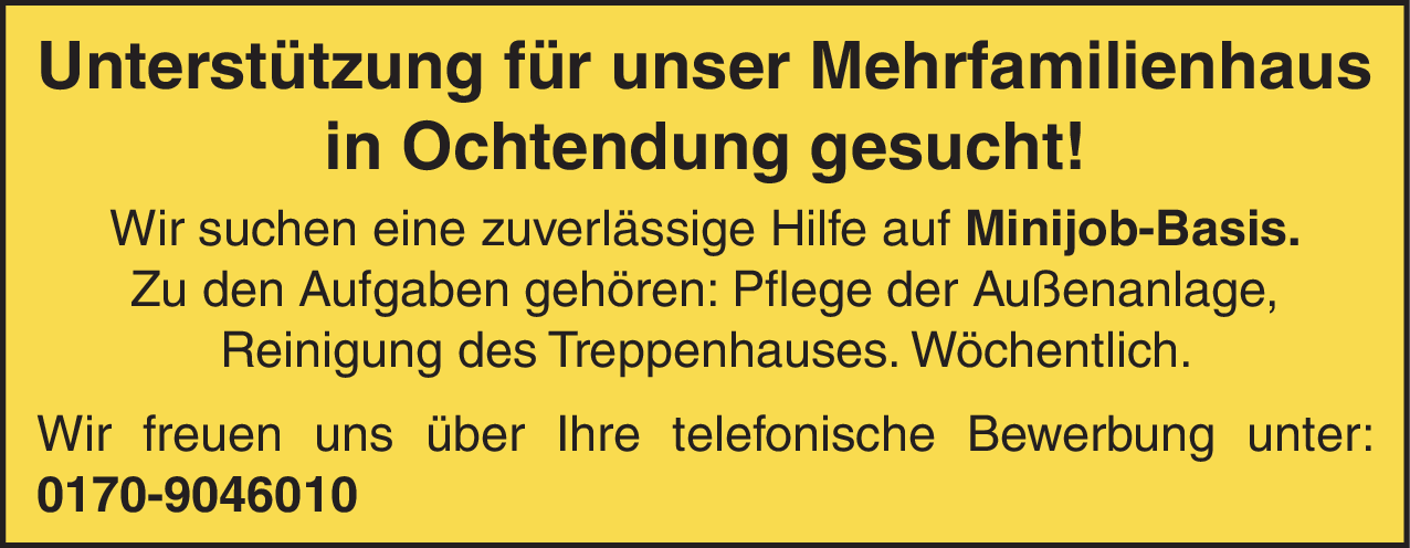 Hilfe auf Minijob-Basis