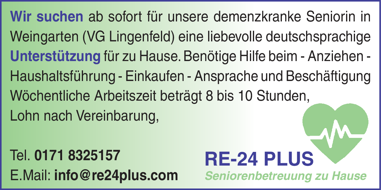 Unterstützung (m/w/d)