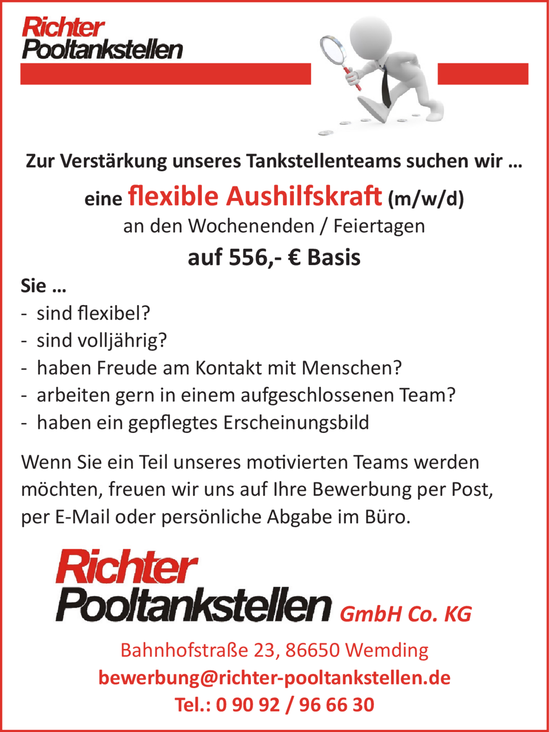 Flexible Aushilfskraft (m/w/d)