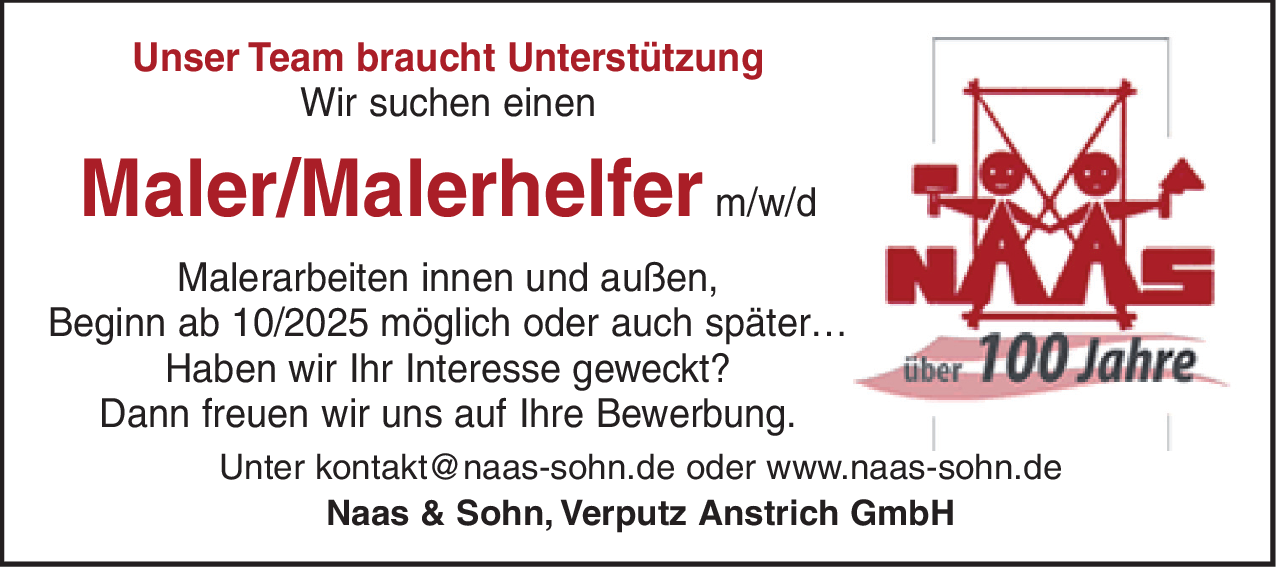 Malerhelfer (m/w/d)