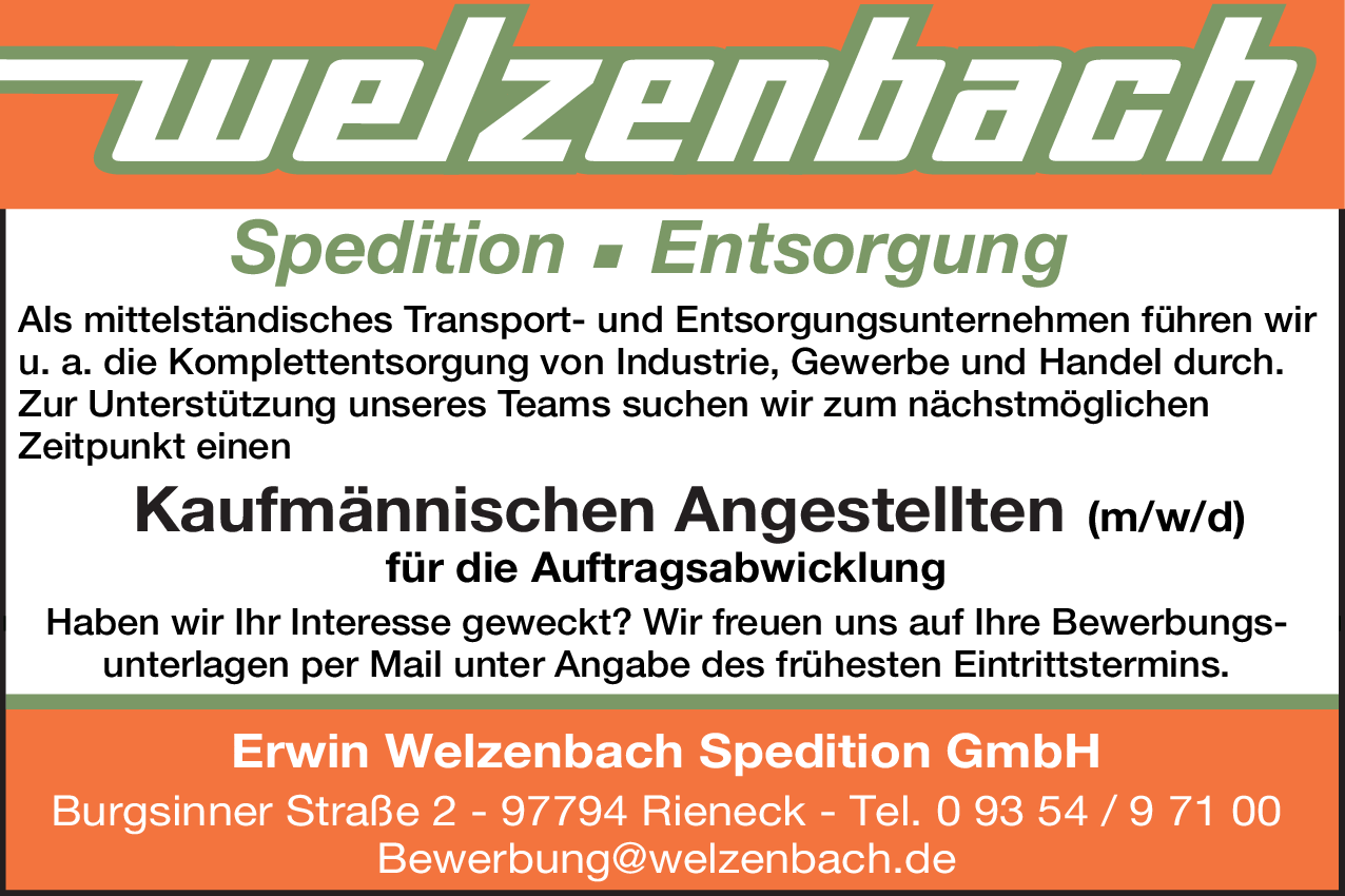 Kaufmännischer Angestellter (m/w/d)