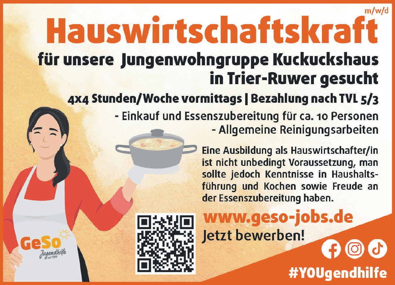 Hauswirtschaftskraft (m/w/d)