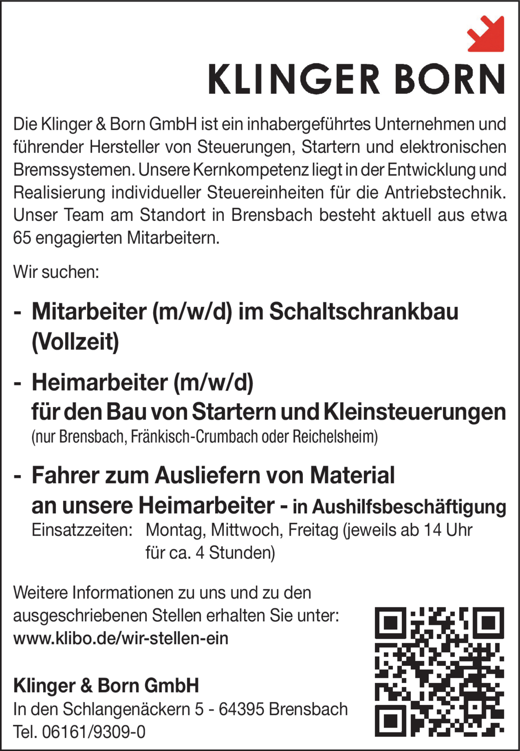 Heimarbeiter (m/w/d) für den Bau von Startern und Kleinsteuerungen