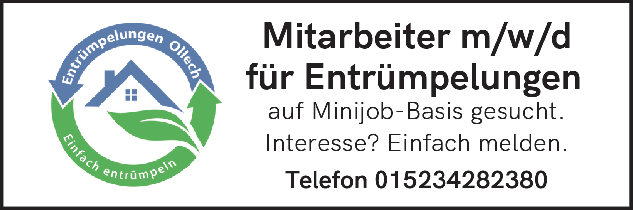 Mitarbeiter (m/w/d) für Entrümpelungen