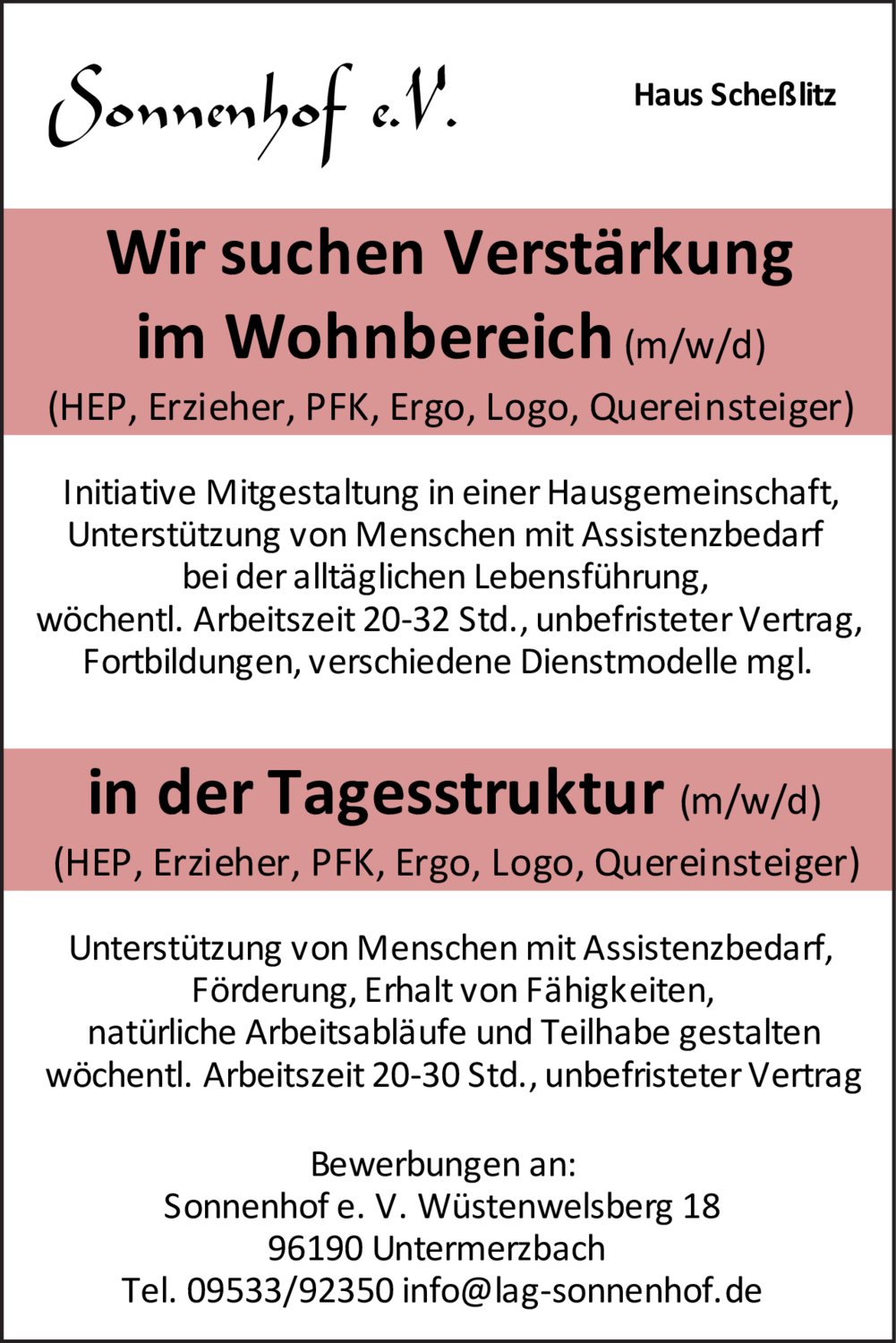 Tagesstruktur (m/w/d)