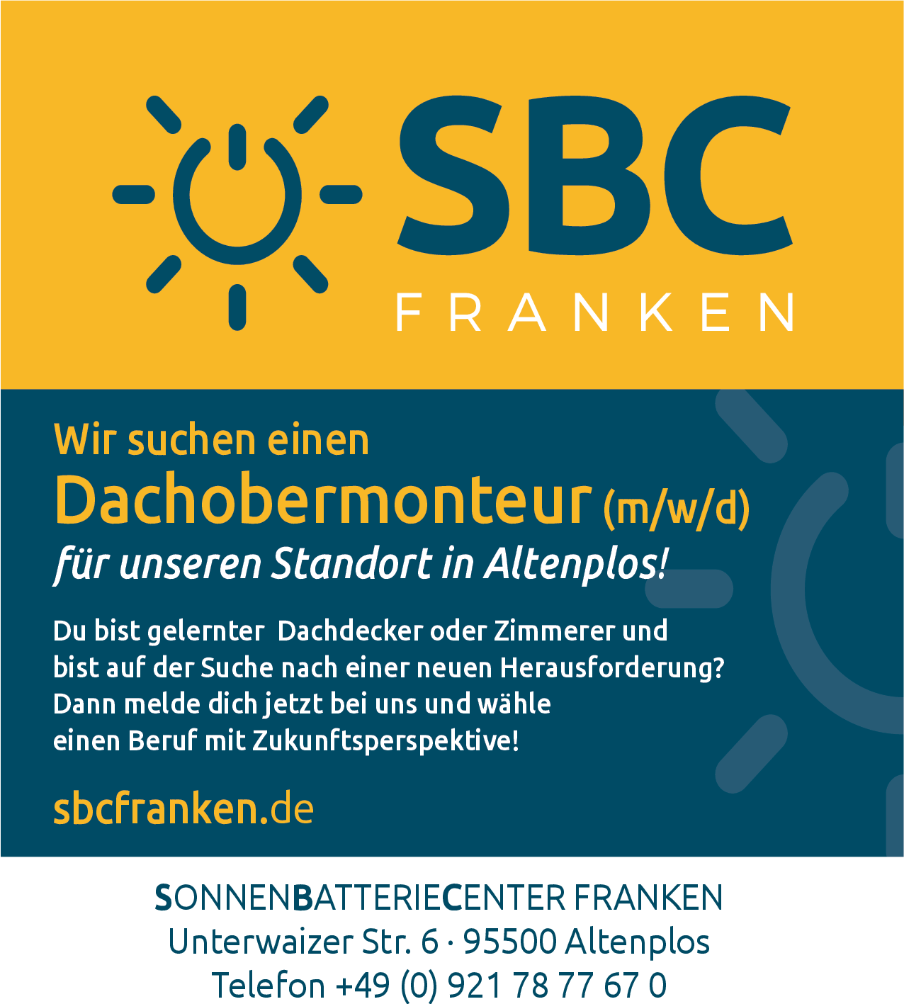 Dachobermonteur (m/w/d)