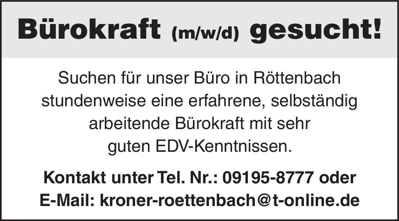 Bürokraft (m/w/d)