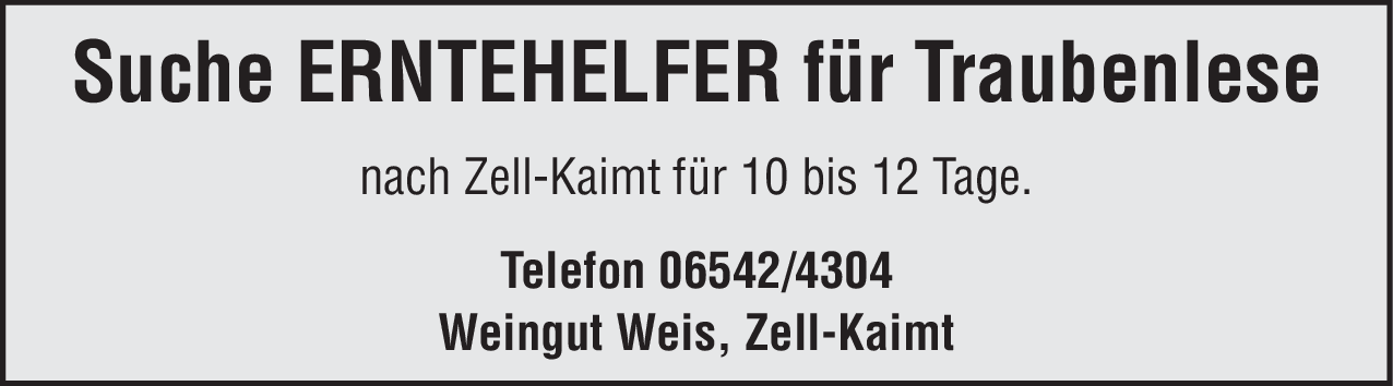Erntehelfer (m/w/d)