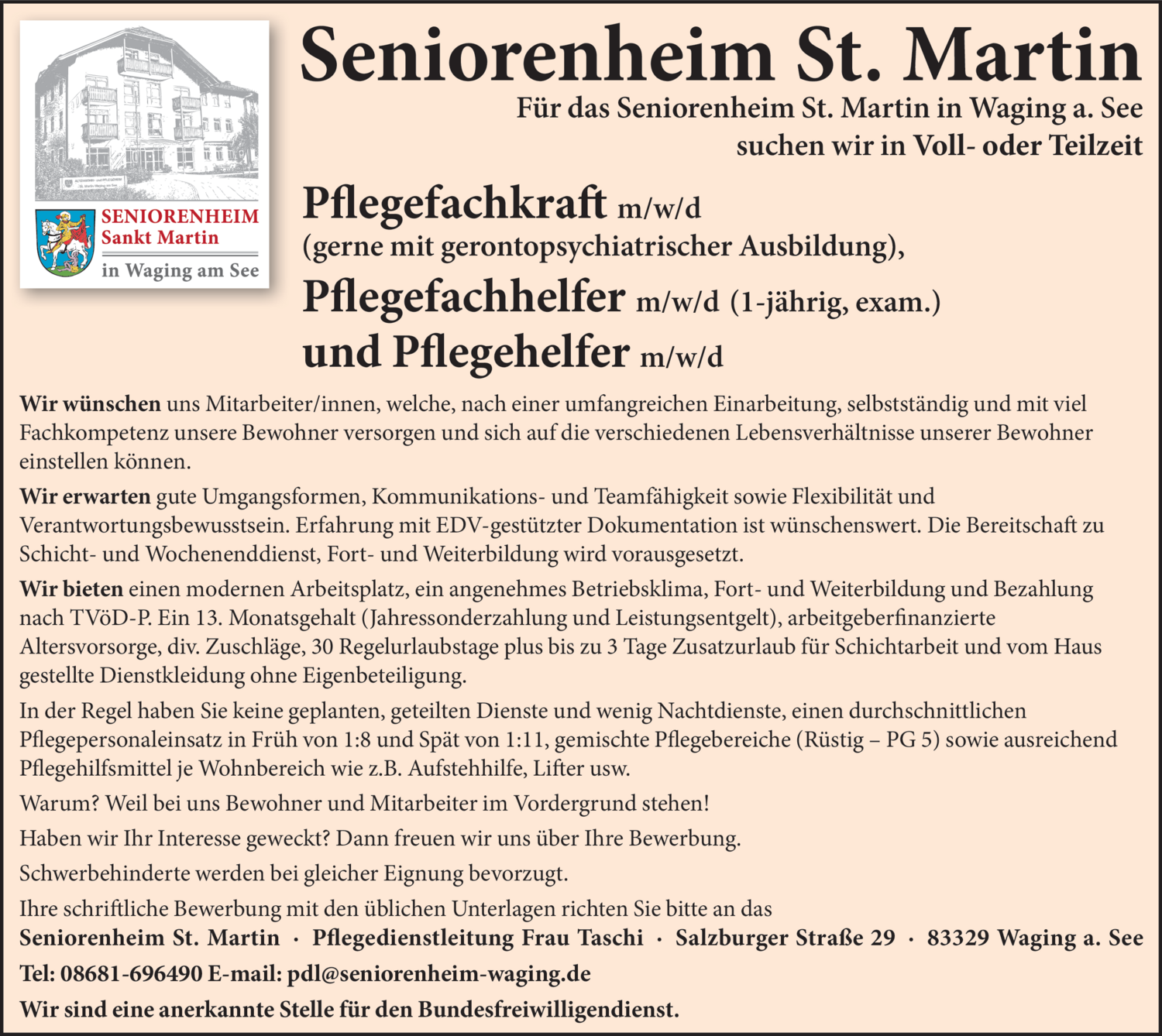 Pflegefachkraft m/w/d