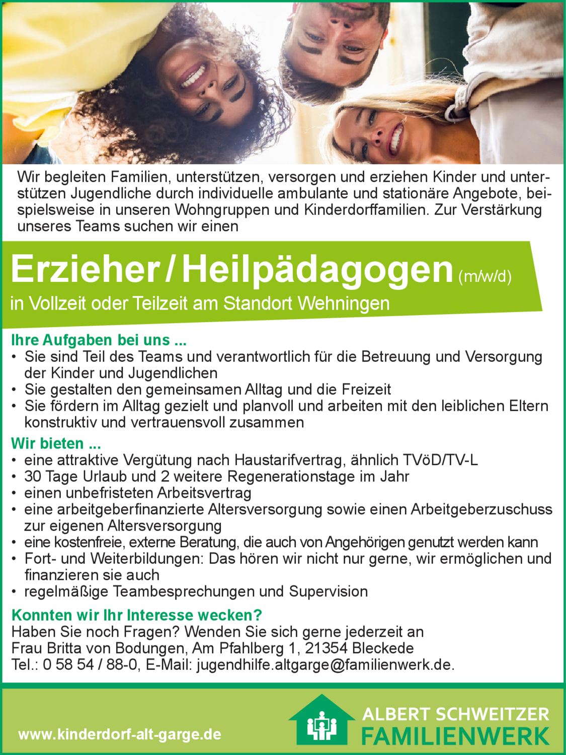 Erzieher/Heilpädagogen (m/w/d)