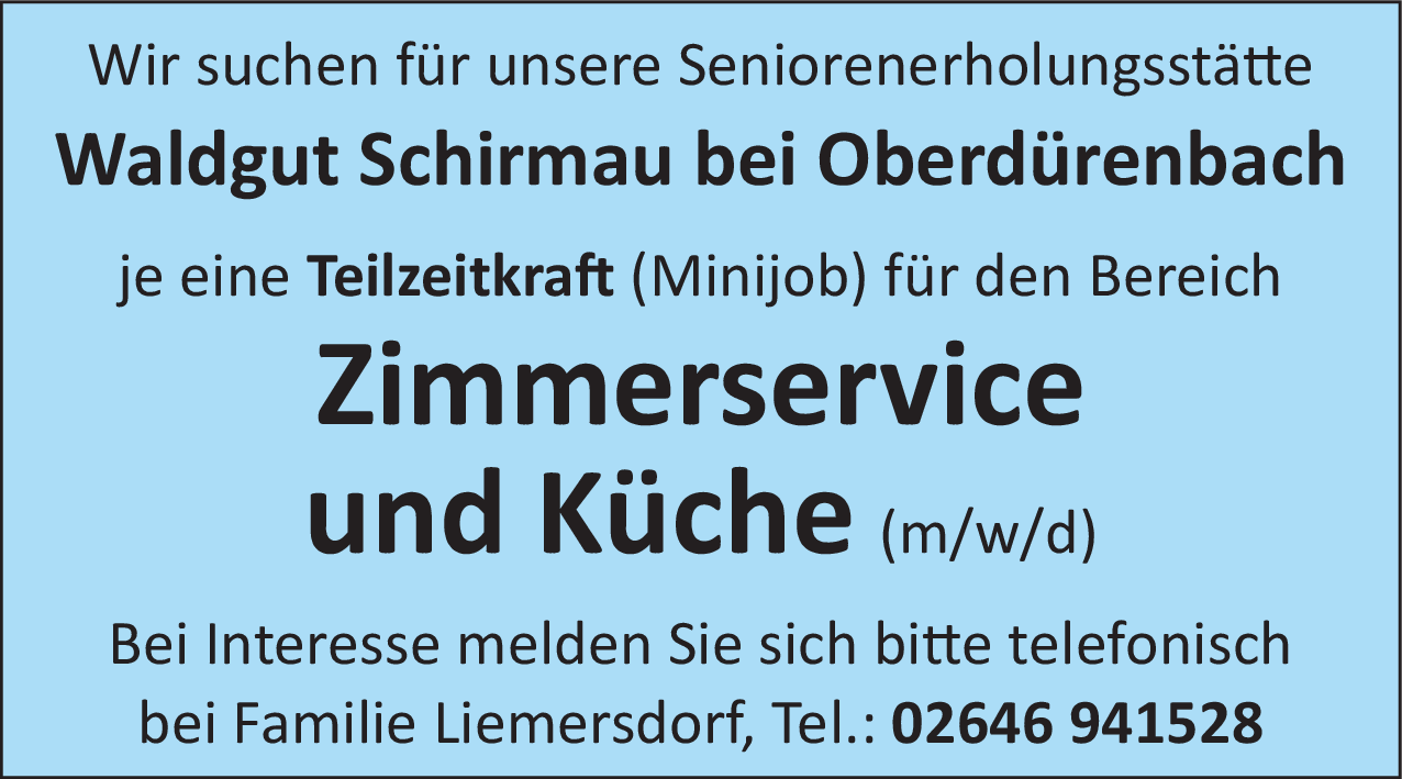 Teilzeitkraft Küche (m/w/d)