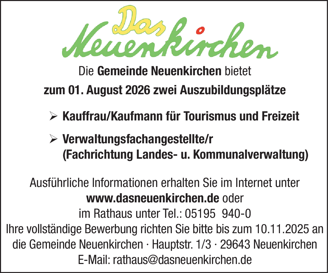 Verwaltungsfachangestellte/r (m/w/d)