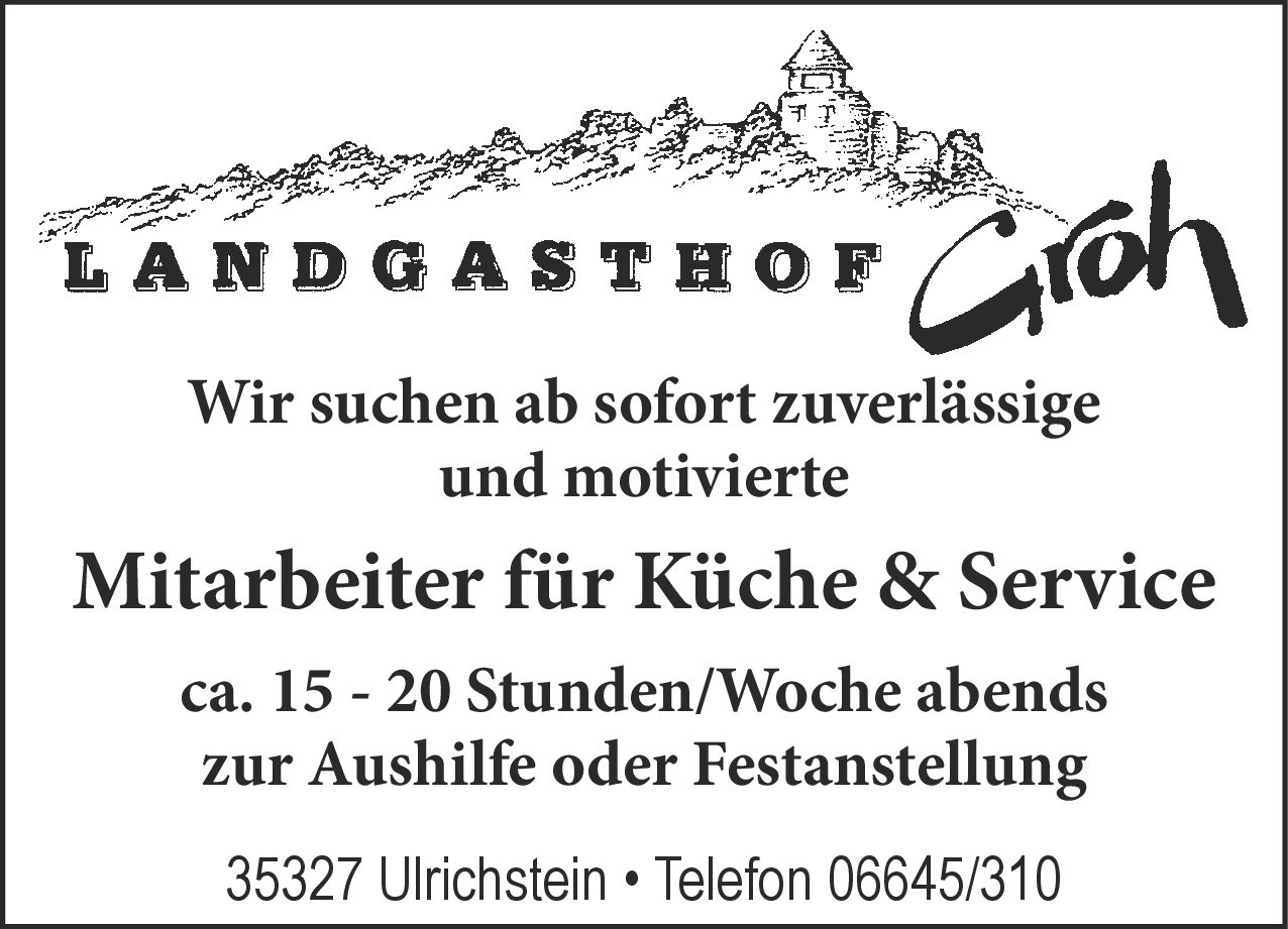 Mitarbeiter für Küche (m/w/d)