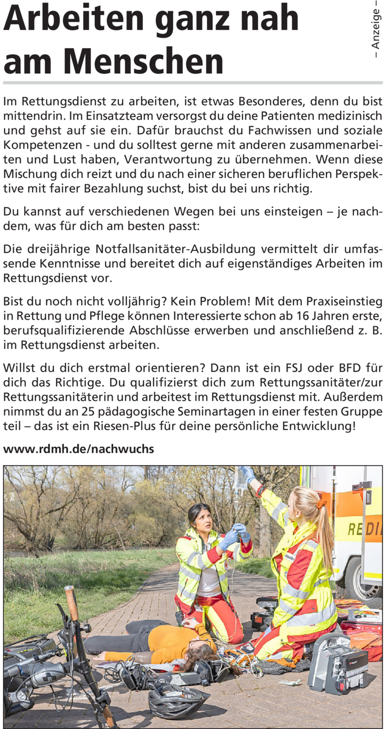 Notfallsanitäter (m/w/d)