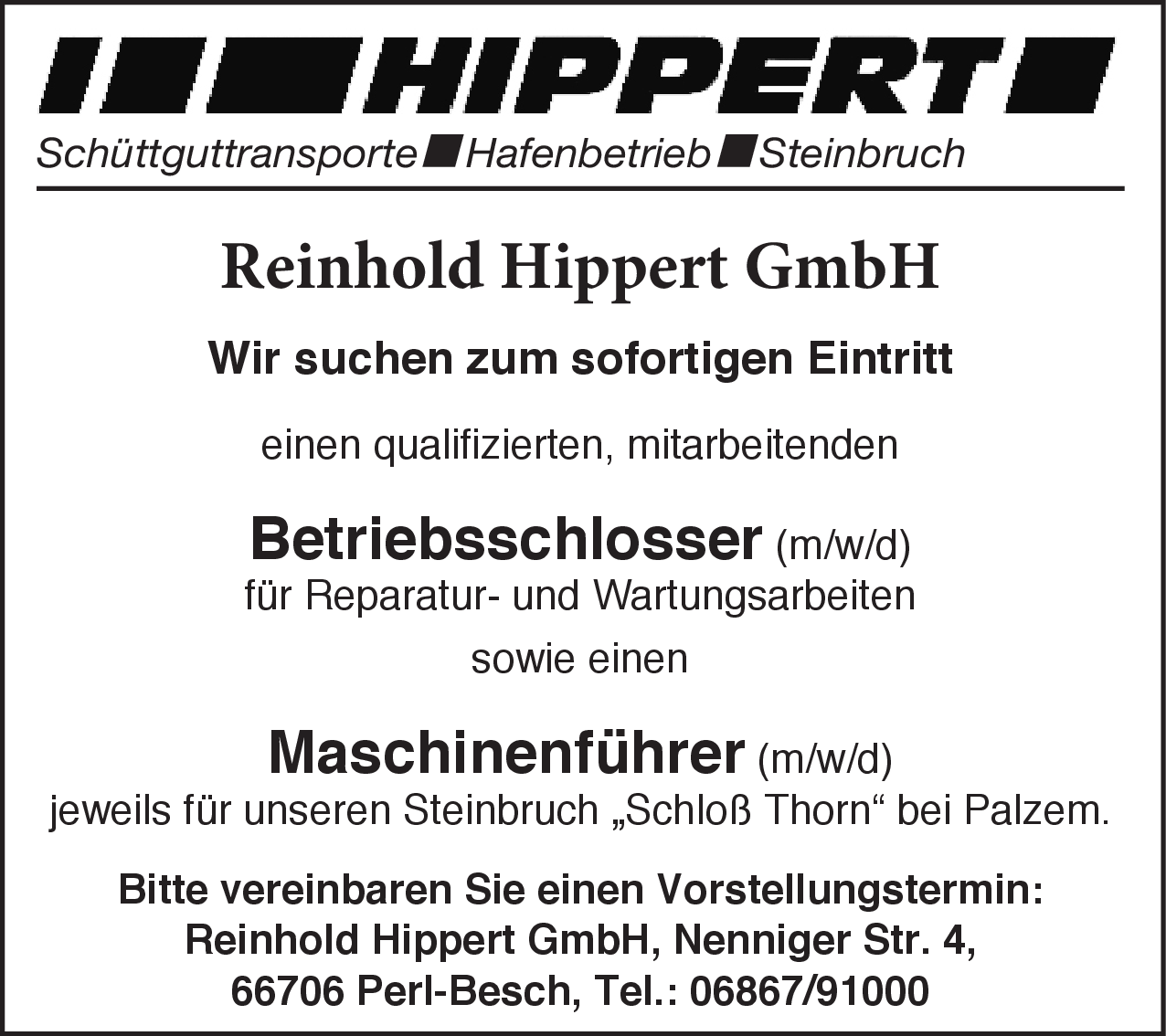 Maschinenführer (m/w/d)