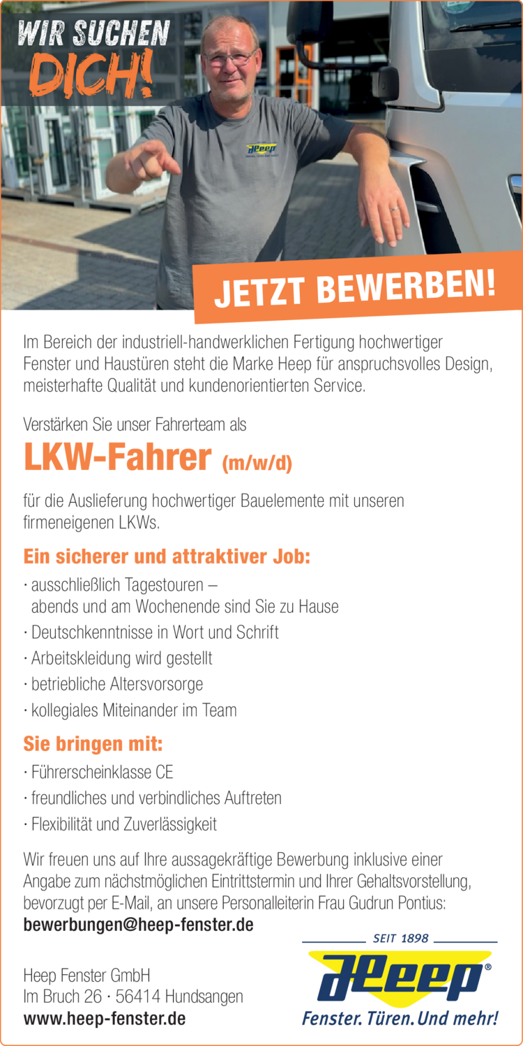 LKW-Fahrer (m/w/d)
