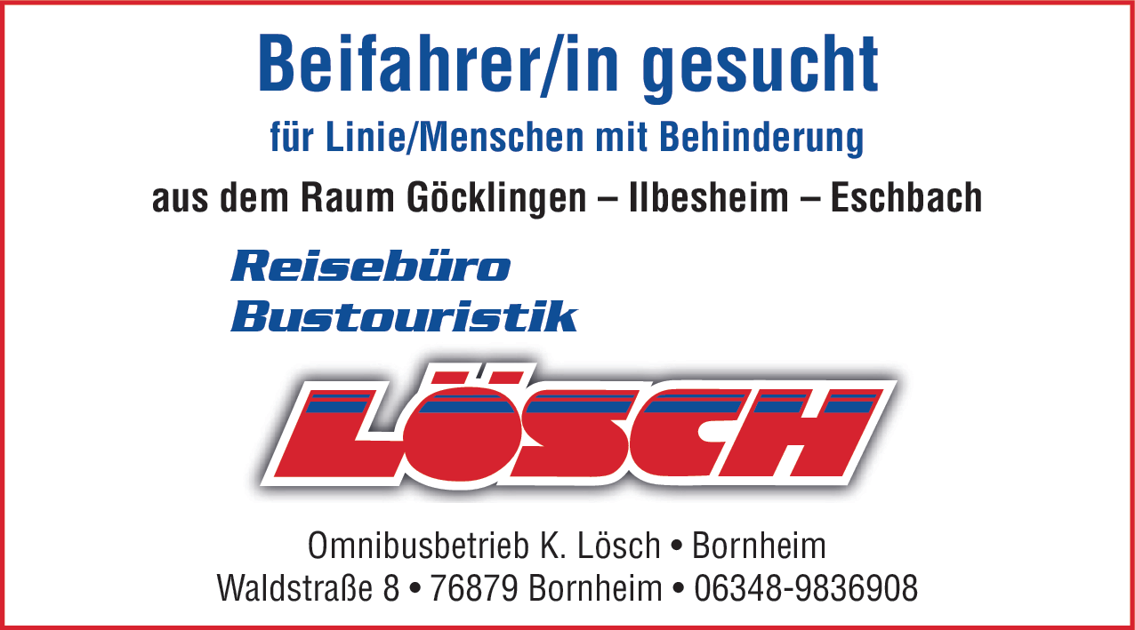 Beifahrer/in (m/w/d)