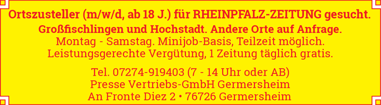 Ortszusteller (m/w/d)