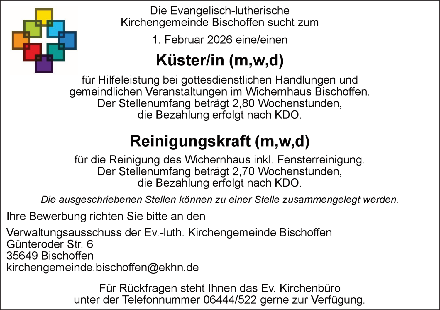 Küster/in (m,w,d)
