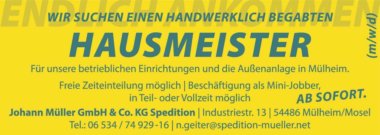 Hausmeister (m/w/d)