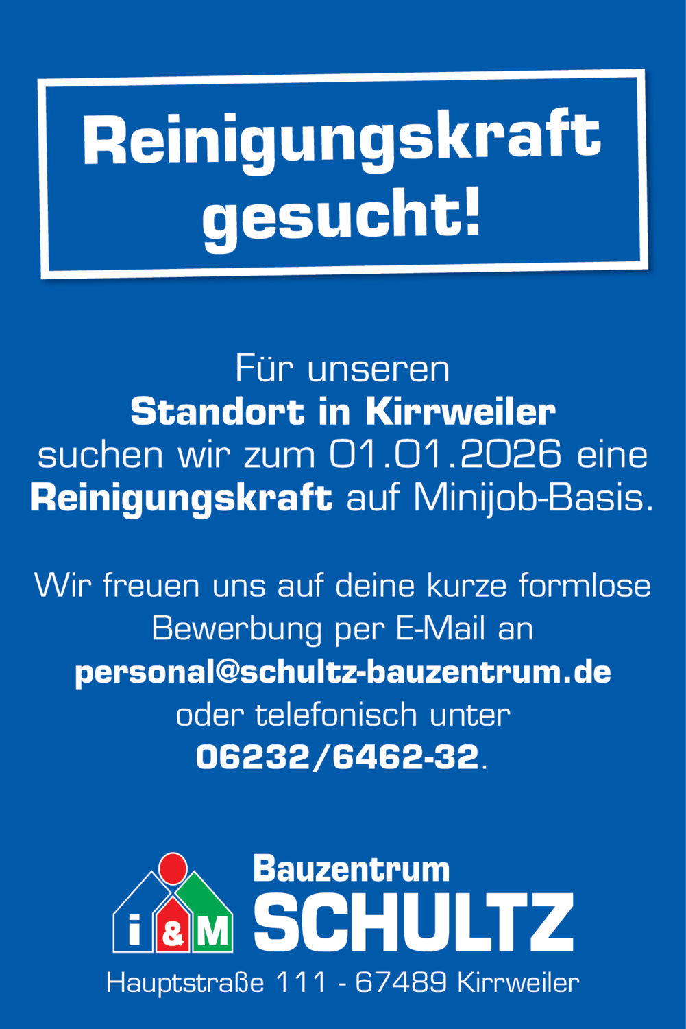Reinigungskraft (m/w/d)