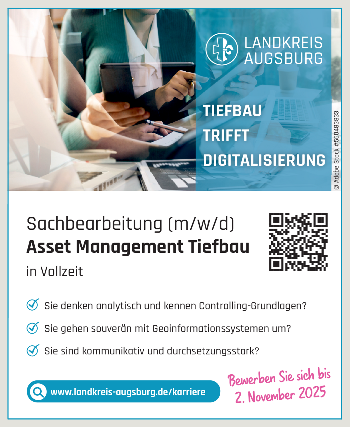 Sachbearbeitung (m/w/d) Asset Management Tiefbau