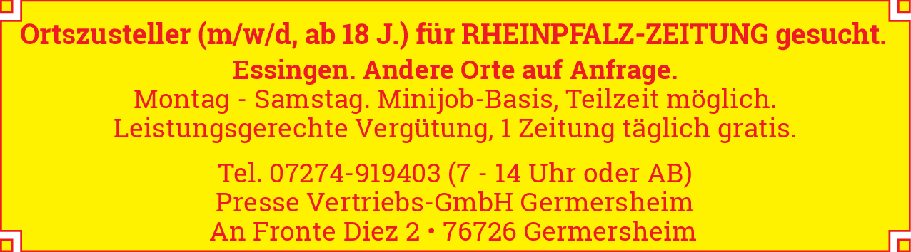 Ortszusteller (m/w/d)