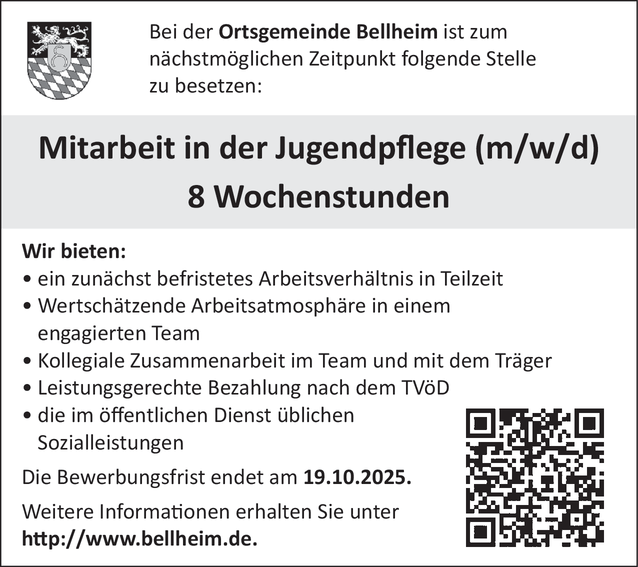 Mitarbeit in der Jugendpflege (m/w/d)