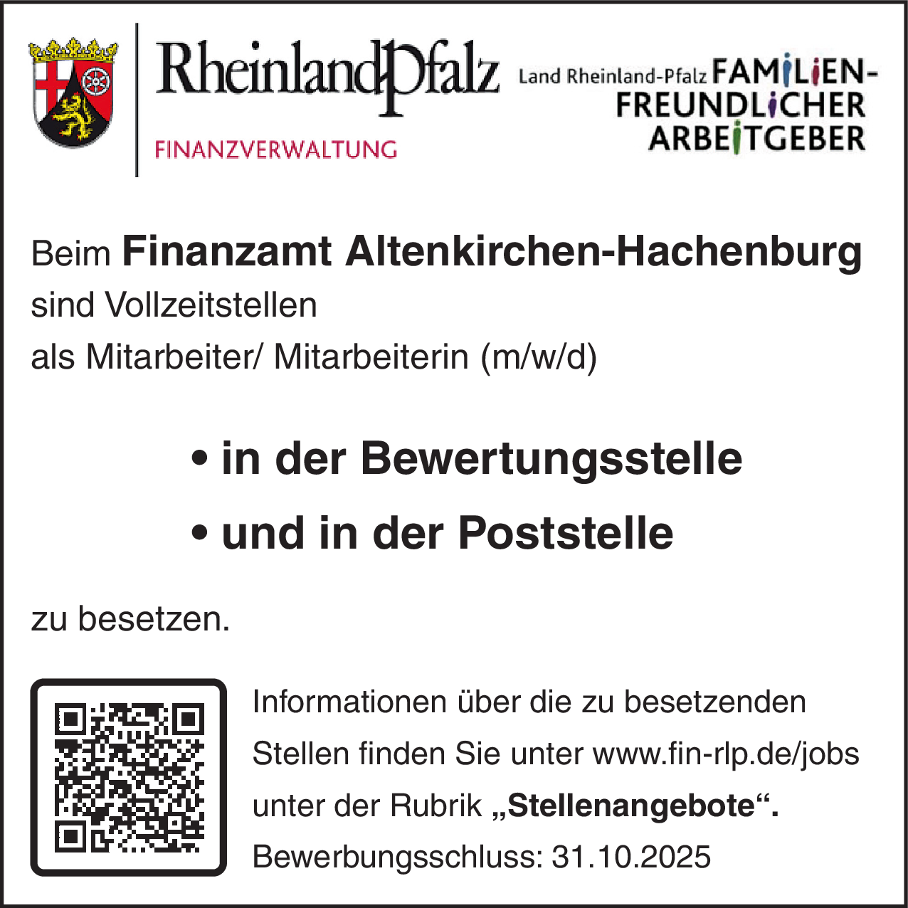 Mitarbeiter (m/w/d) in der Bewertungsstelle