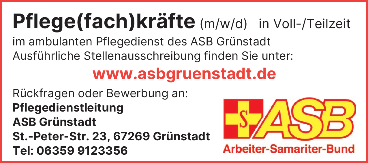 Pflege(fach)kräfte (m/w/d)