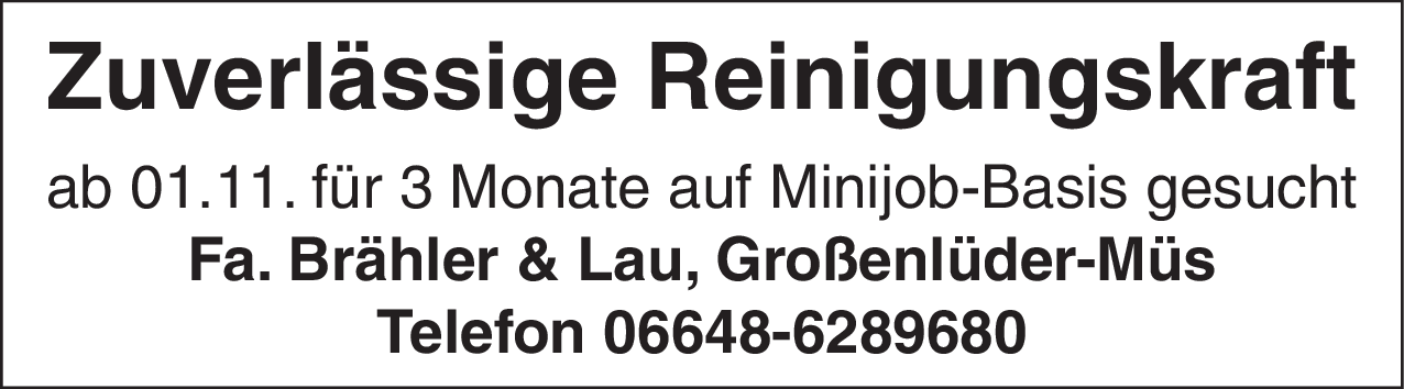 Reinigungskraft