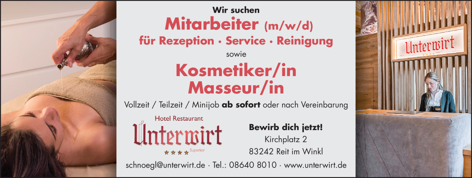 Mitarbeiter (m/w/d) für Rezeption