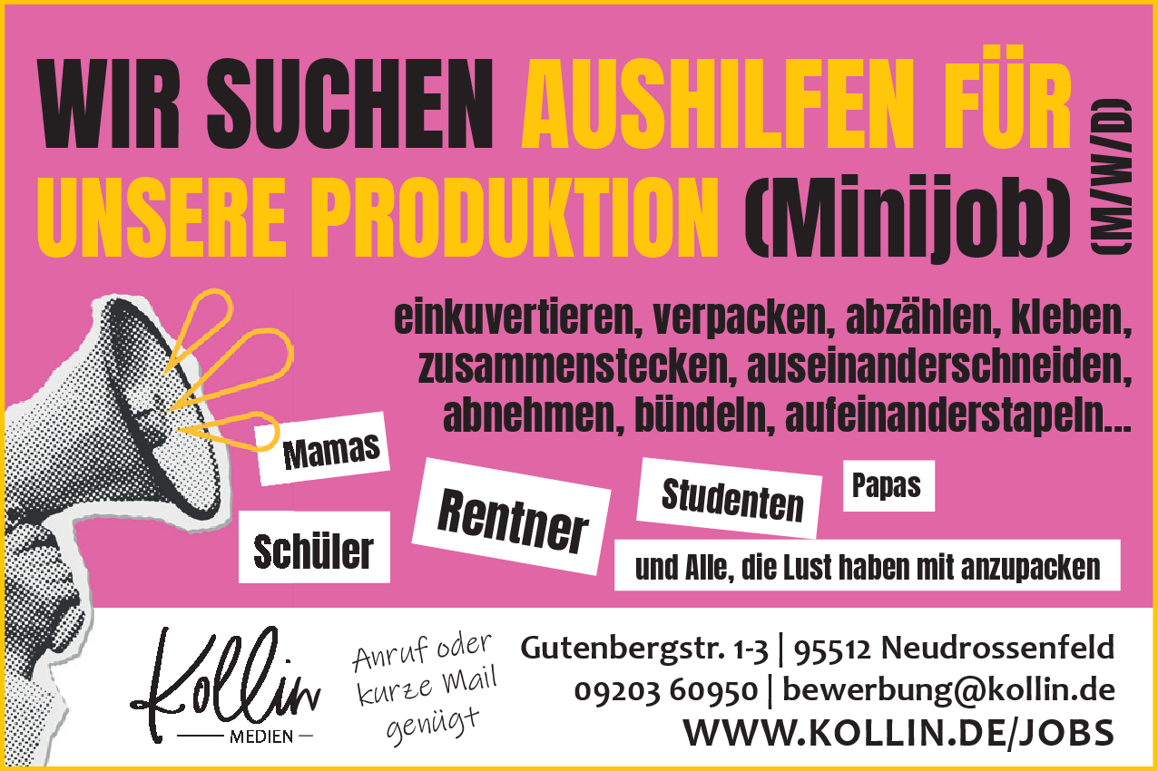 Aushilfe für die Produktion (m/w/d)