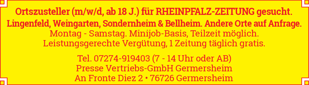 Ortszusteller (m/w/d)